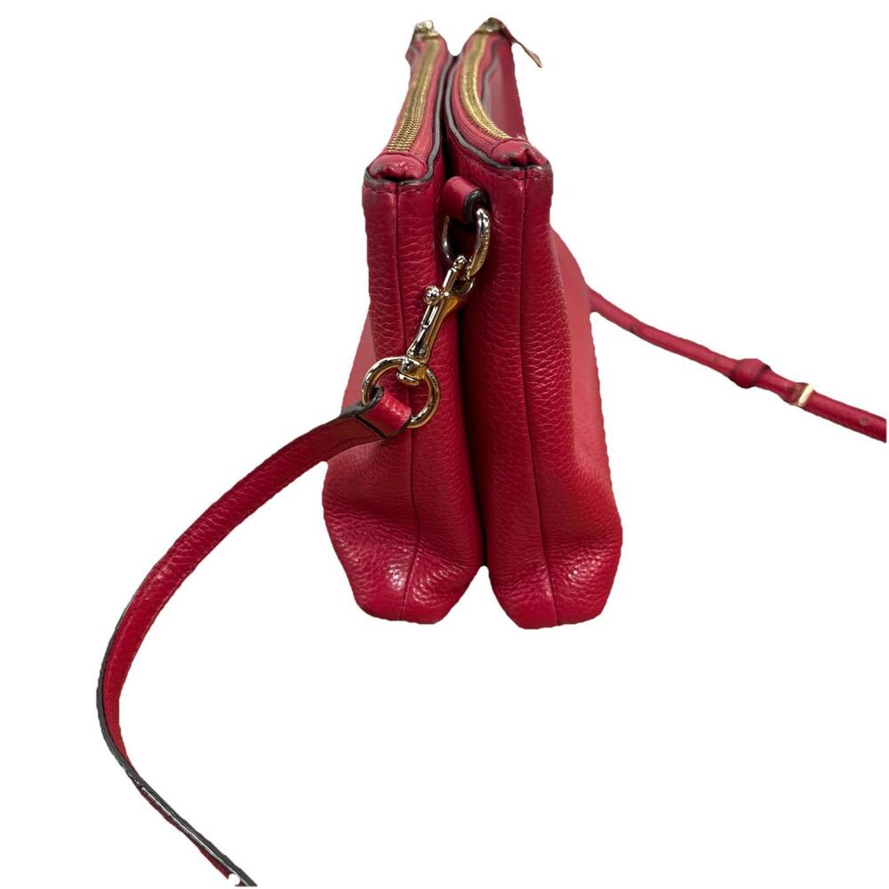 COACH Lyla Double Zip Pocket Crossbody, Strawberry Leather F38273 - Picture 5 of 16